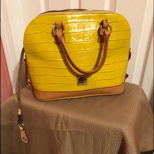 Dooney & Bourke yellow satchel bag